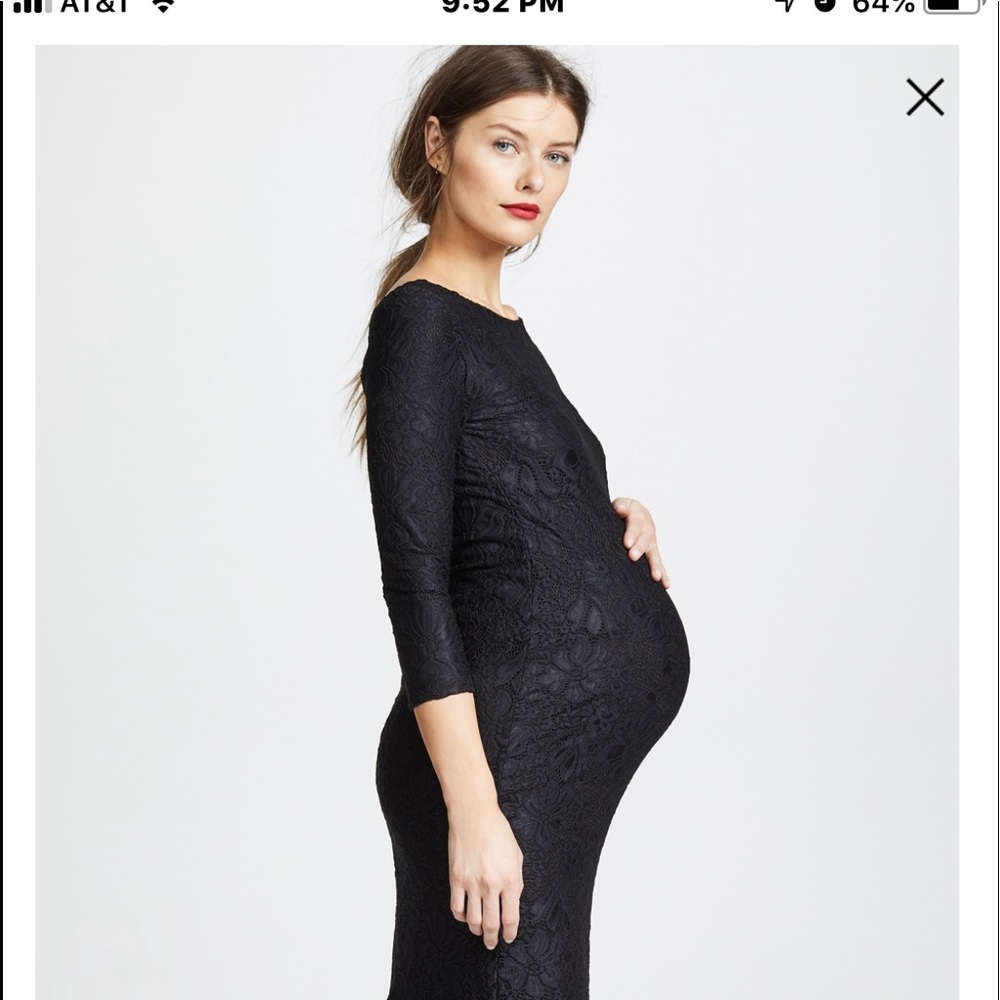 Long Lace Maternity Dress - no Zipper